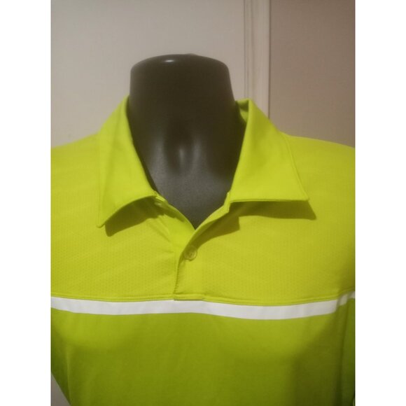 NIKE GOLF Tour Performance Dri Fit Neon Green Polo Shirt Mens Large L - Picture 2 of 11